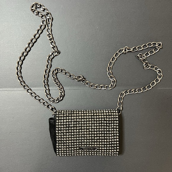 BCBGMaxAzria Handbags - BCBG Maxazria Black Clutch with Removable Shoulder Chain Strap